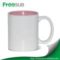 Usine de SUNMETA fournir 11oz tasses de sublimation en céramique couleur intérieure